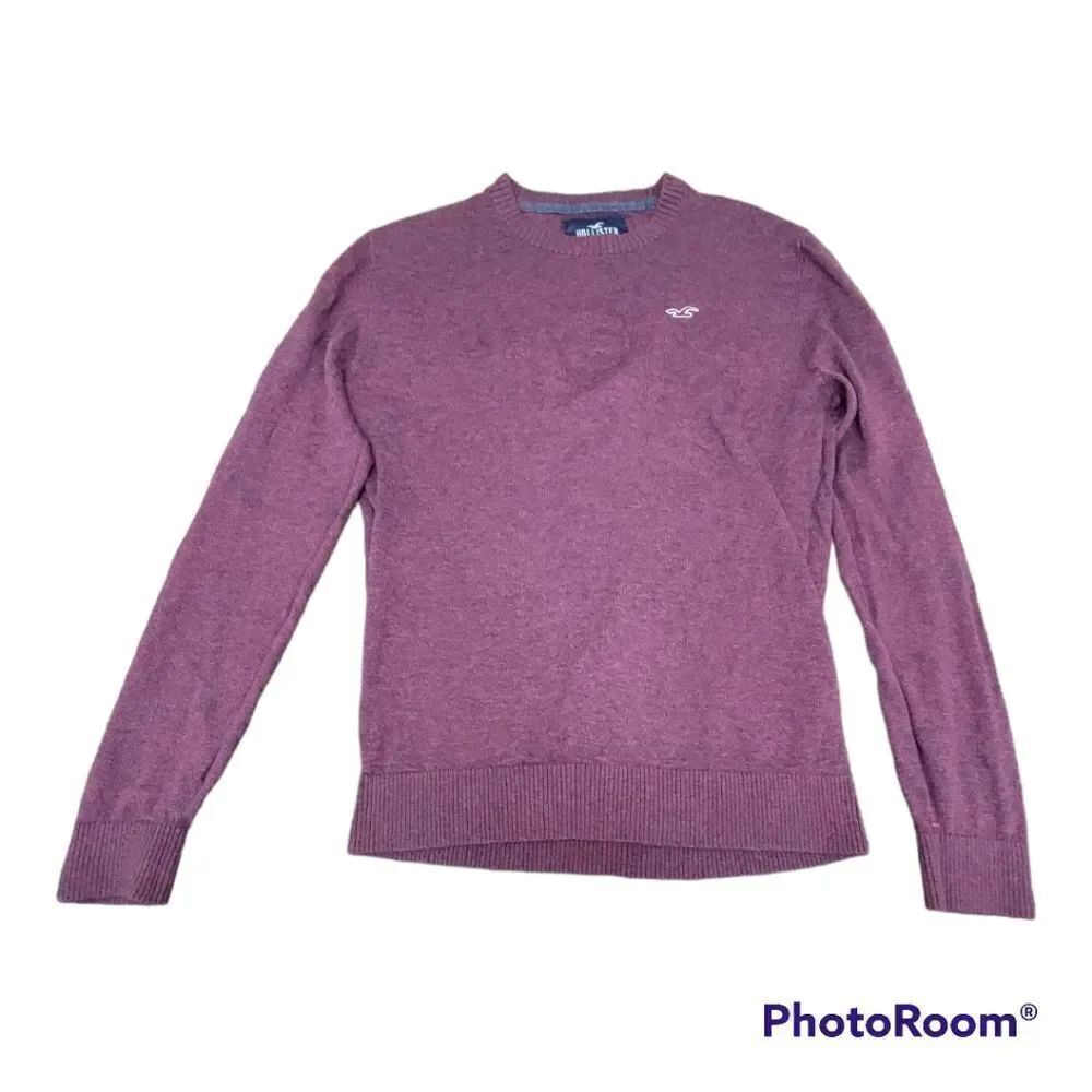 Hollister Men Sweater Classic Heavy Embroidered Casual Logo Size M